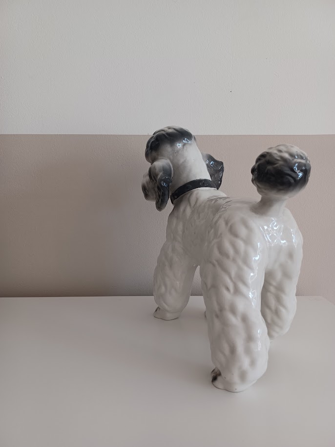 Vintage '80 Xl Poedelbeeld. Handbeschilderde Italiaanse Keramiek. image 10