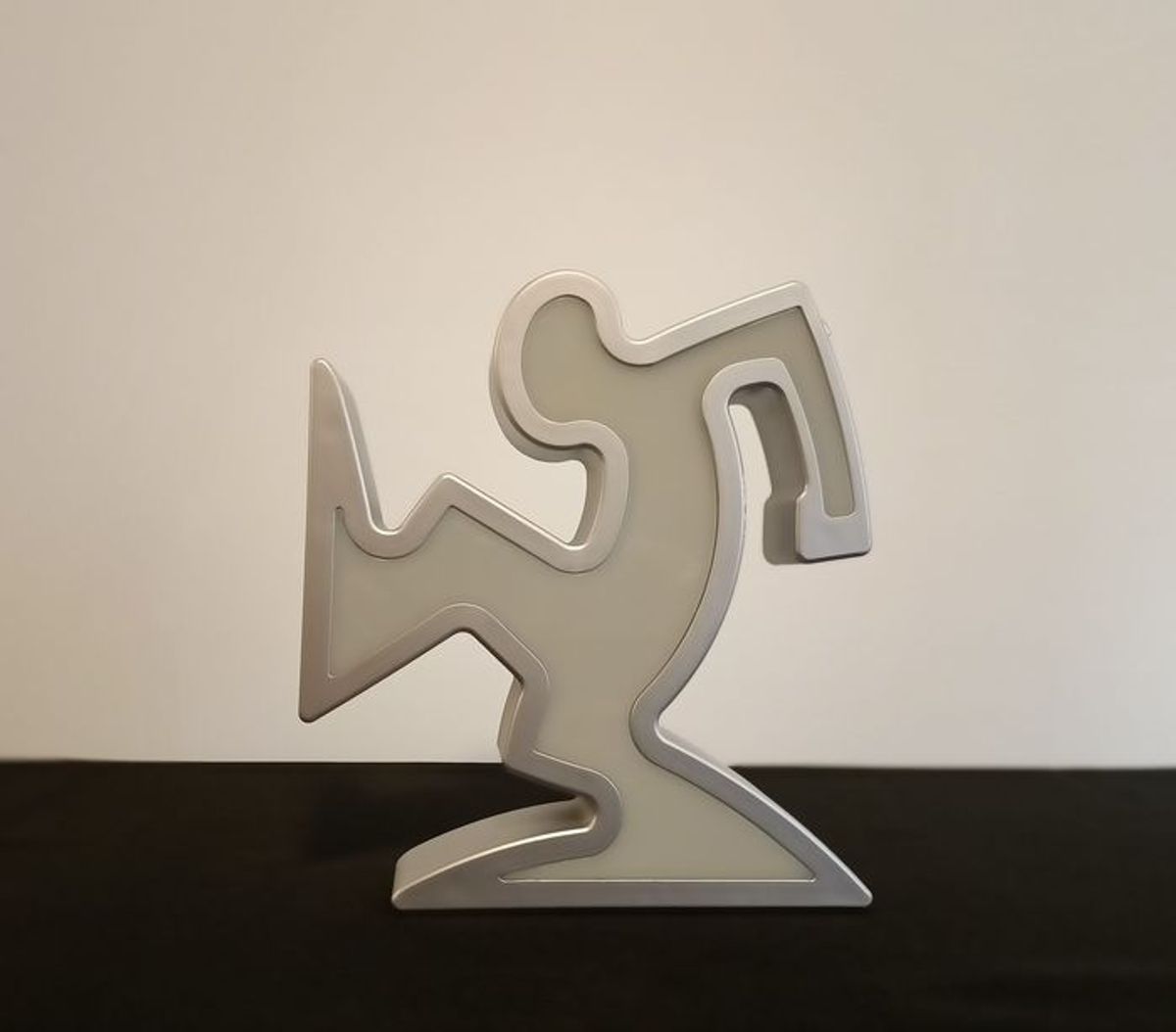 Keith Haring La Linea Lamp Osvaldo Cavandoli Zilver (nieuw In Originele Verpakking) image 11