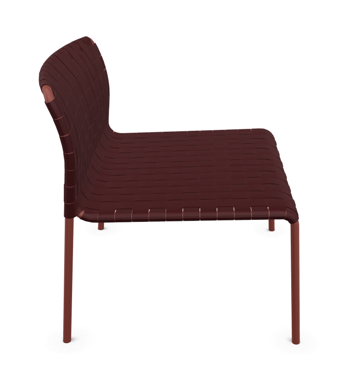 Andreu World Costa Stoel Aluminium Poedercoating Rood image 3