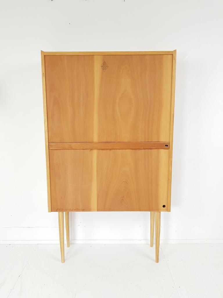 Vintage Deens Boekenkastje Eiken Fineer Met Lectuurgedeelte image 8