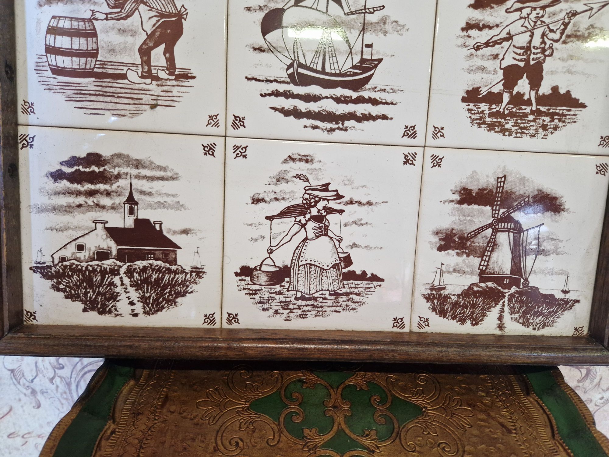 Mooi Klassiek Dienblad Met Tegeltjes image 5