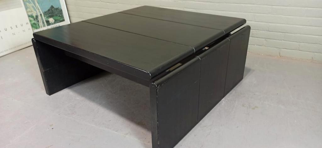 Vintage Leolux Houten Salontafel, Design Harry De Groot image 4