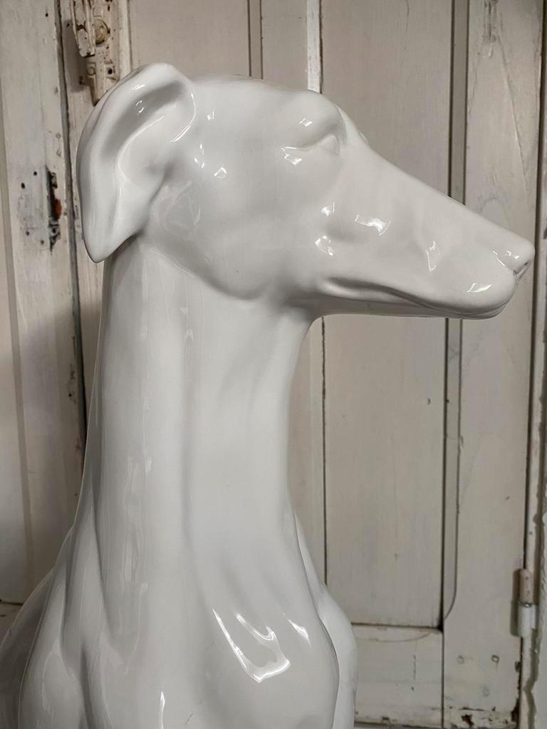 Italiaans Design Object: Greyhound, Keramiek, 74cm Hoog! image 8