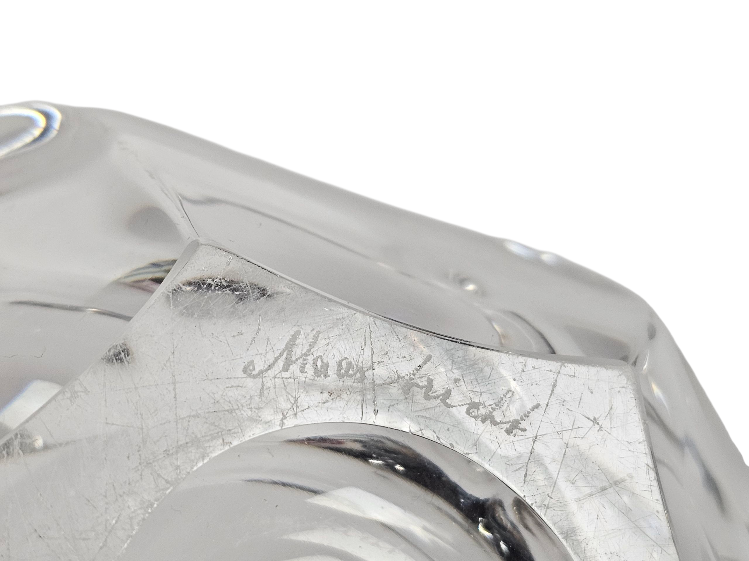 Kristalunie Maastricht - Max Verboeket - Transparant Dubbelwandige Vaas - 1960´s image 3