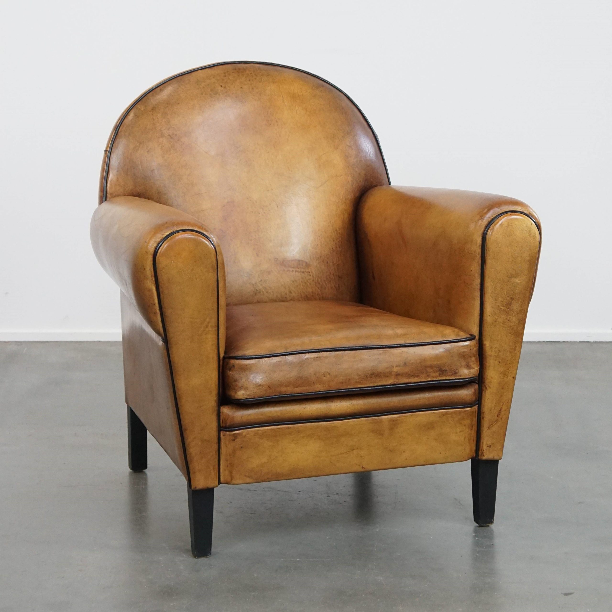 Prachtige, Comfortabele En Tijdloze Schapenleren Design Fauteuil/ Armchair In Art Deco Stijl image 12