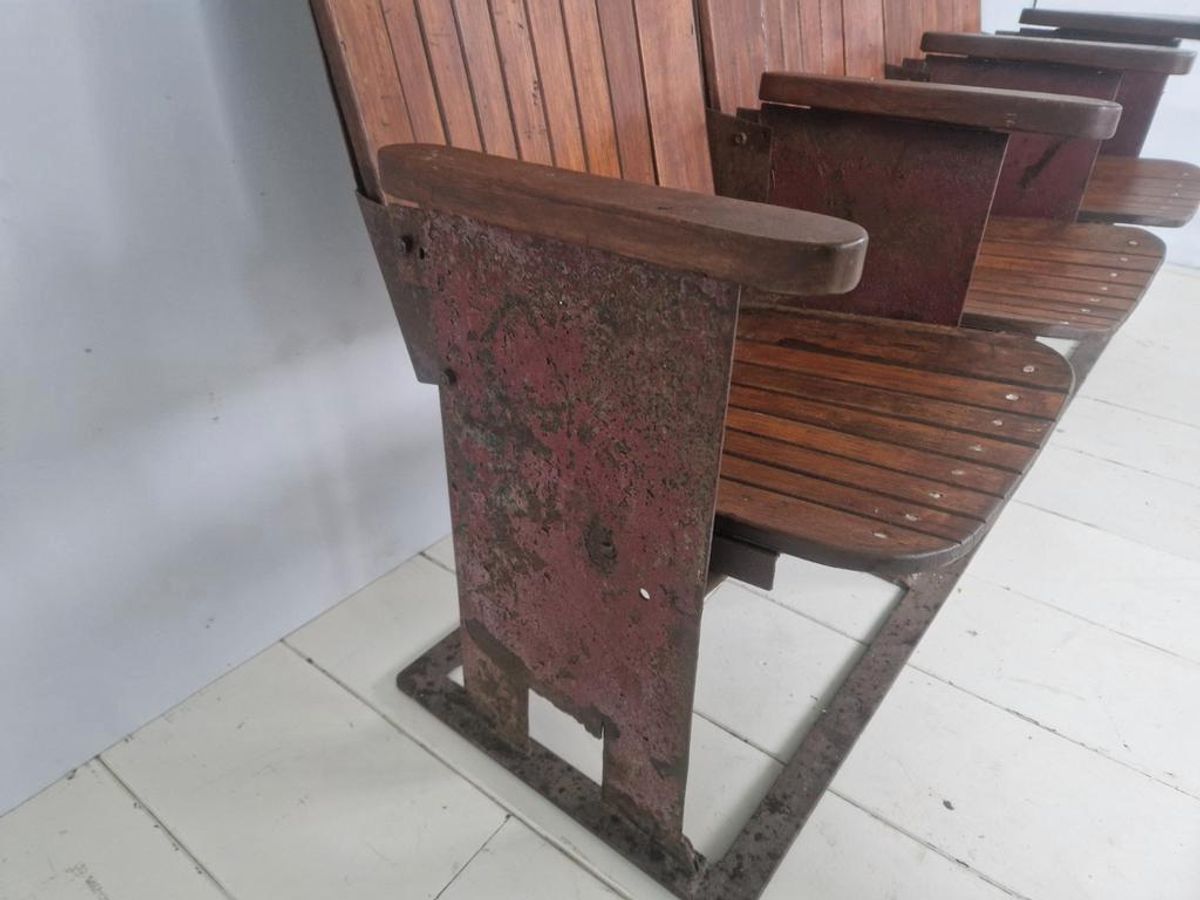 Jaren 30 Art Deco Cinema Bioscoop Stoelen Bankje image 3