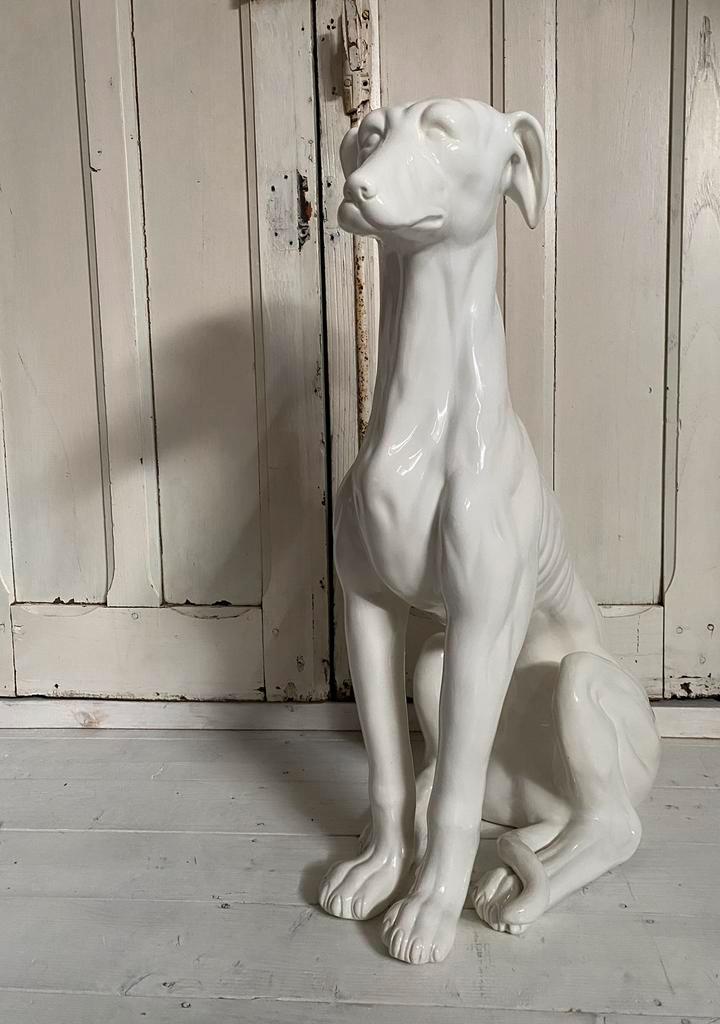 Italiaans Design Object: Greyhound, Keramiek, 74cm Hoog! image 2