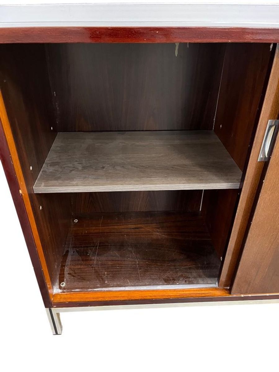 Vintage Vitrinekast / Barkast / Kast Met Etagere image 13