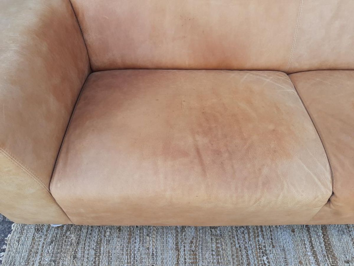 Stoere Leren Bank – Mountain Alp 2,5-zits Lichte Camel Kleur image 7