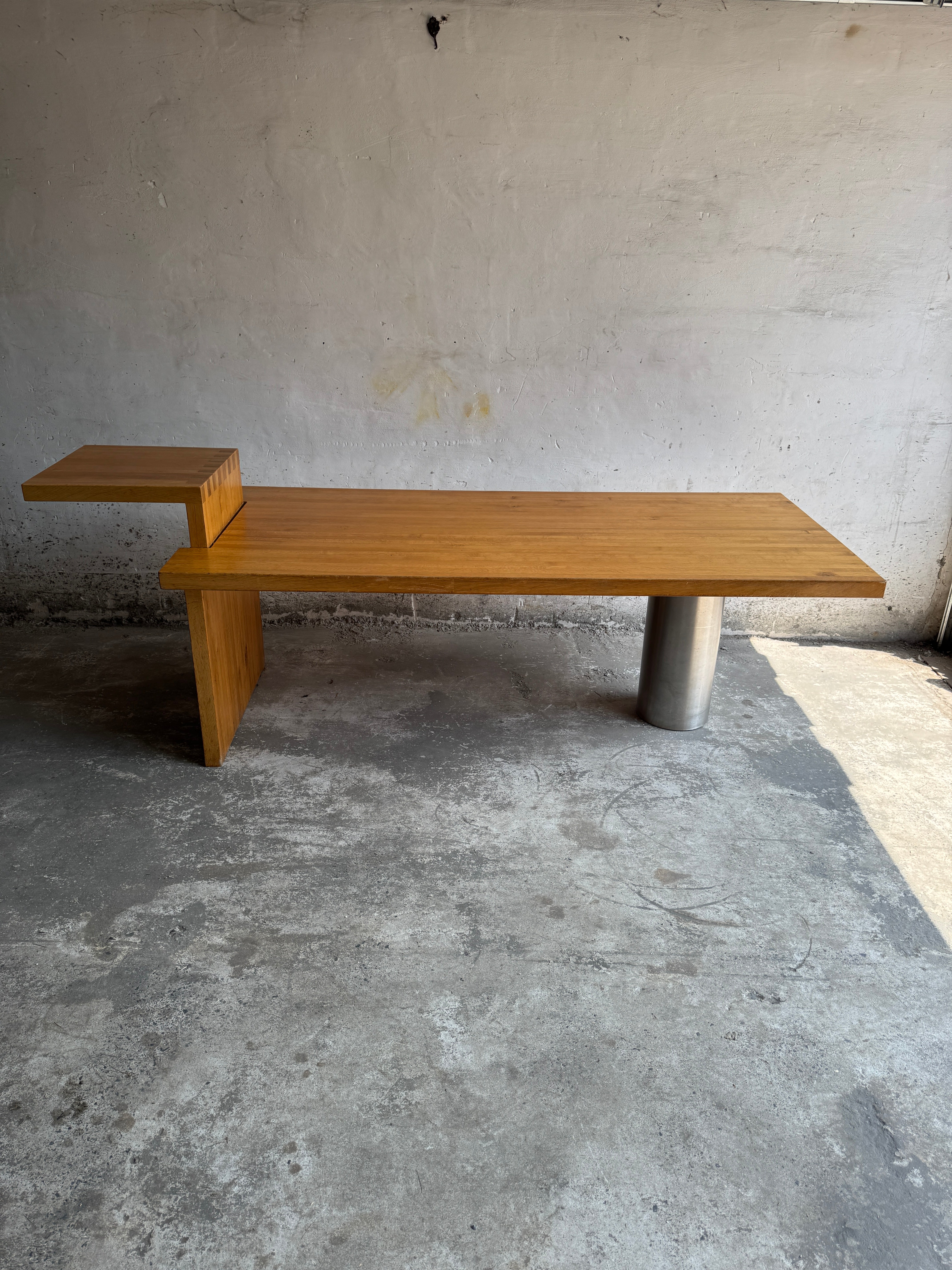 Geometric Brutalist Dining Table, 1980s image 3