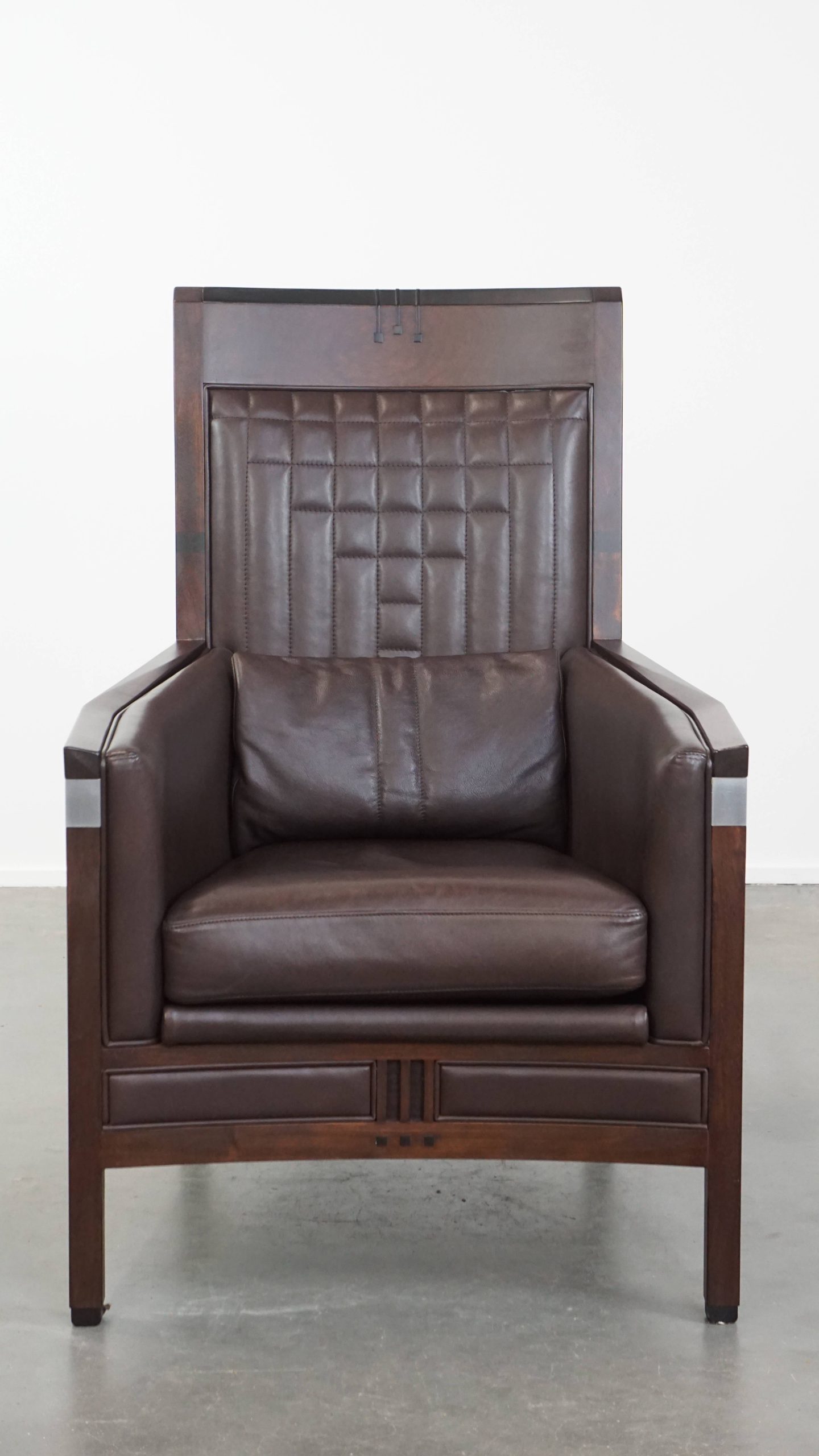 Luxe Art Deco Schuitema Design Fauteuil Met Donkerbruin Leer Uit De Decoforma Serie image 3