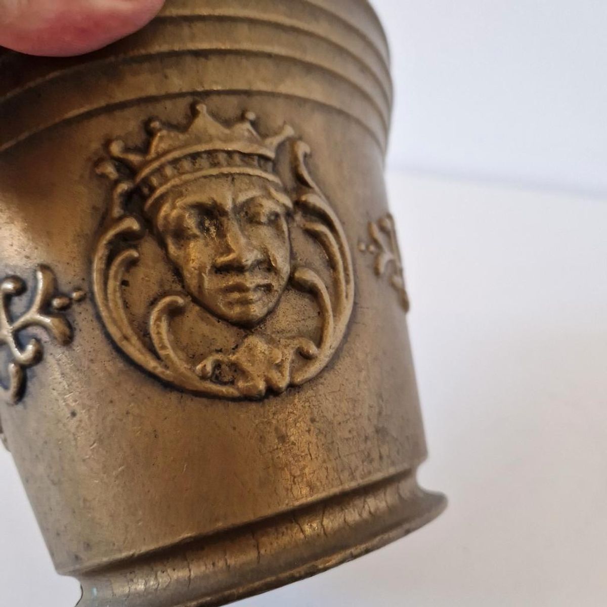 Zware Koperen Bloempot Pot Vijzel Koper image 5