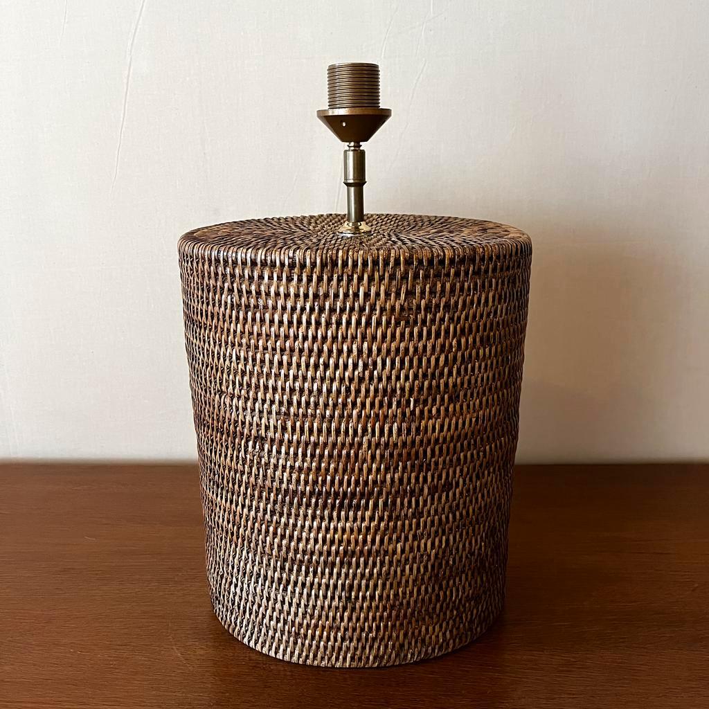 Birma Riet Rotan Tafellamp Voet Vintage Zonder Kap! image 2