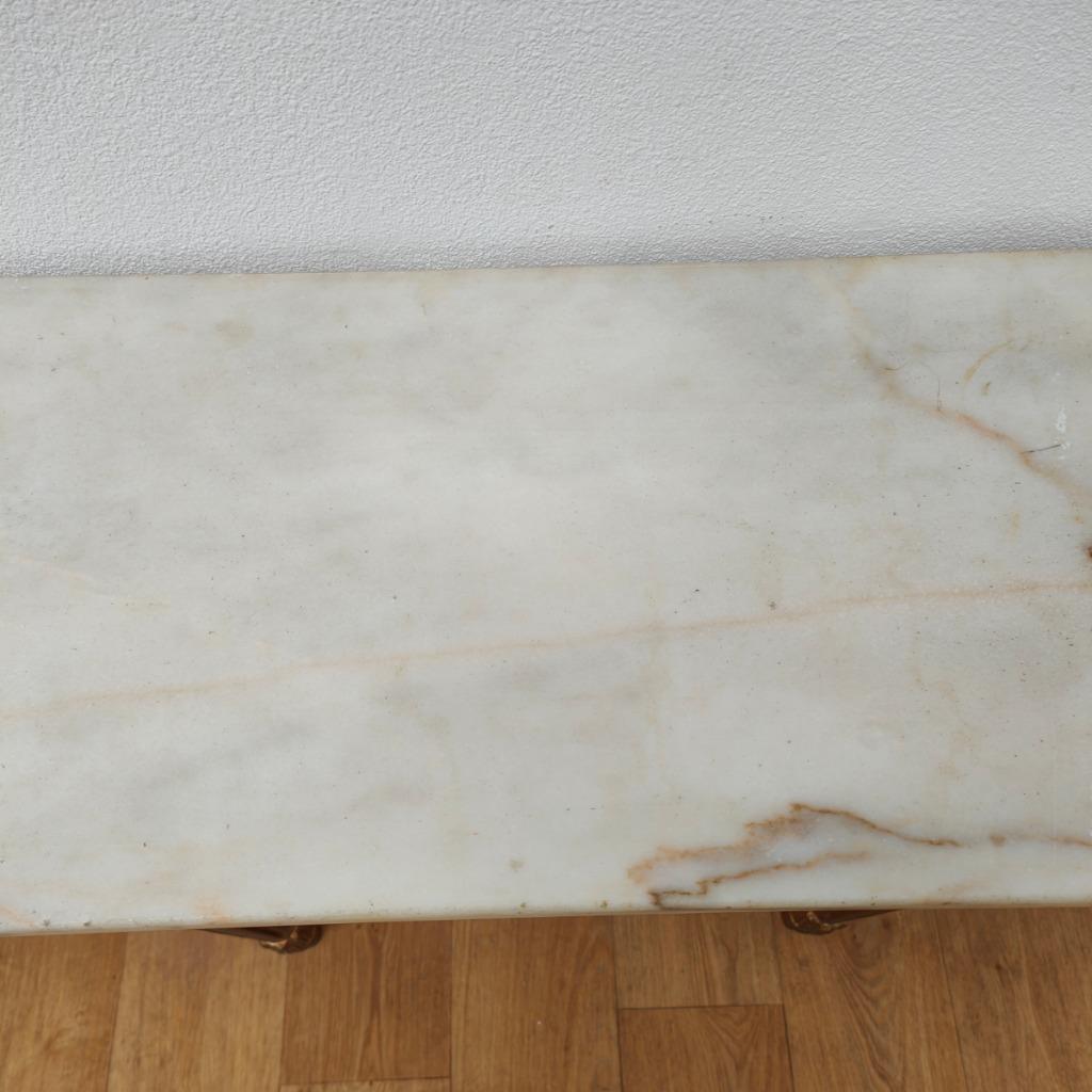 Vintage, Antieke Wandconsole Sidetable, Wandtafel Met Marmer Blad En Spiegel image 18