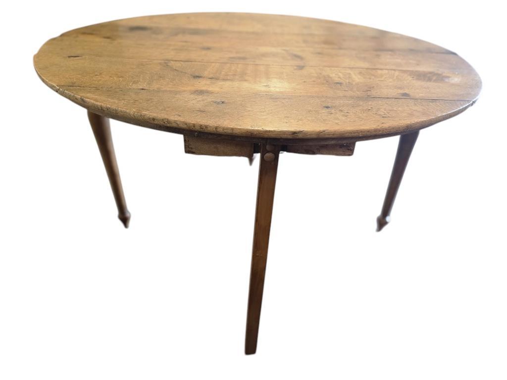 Brocante Houten Ronde Tafel / Consoletafel image 12