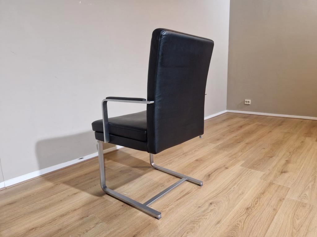 4x Hulsta D13 Stoelen - Eetkamerstoelen - Zwart Leder-design image 11