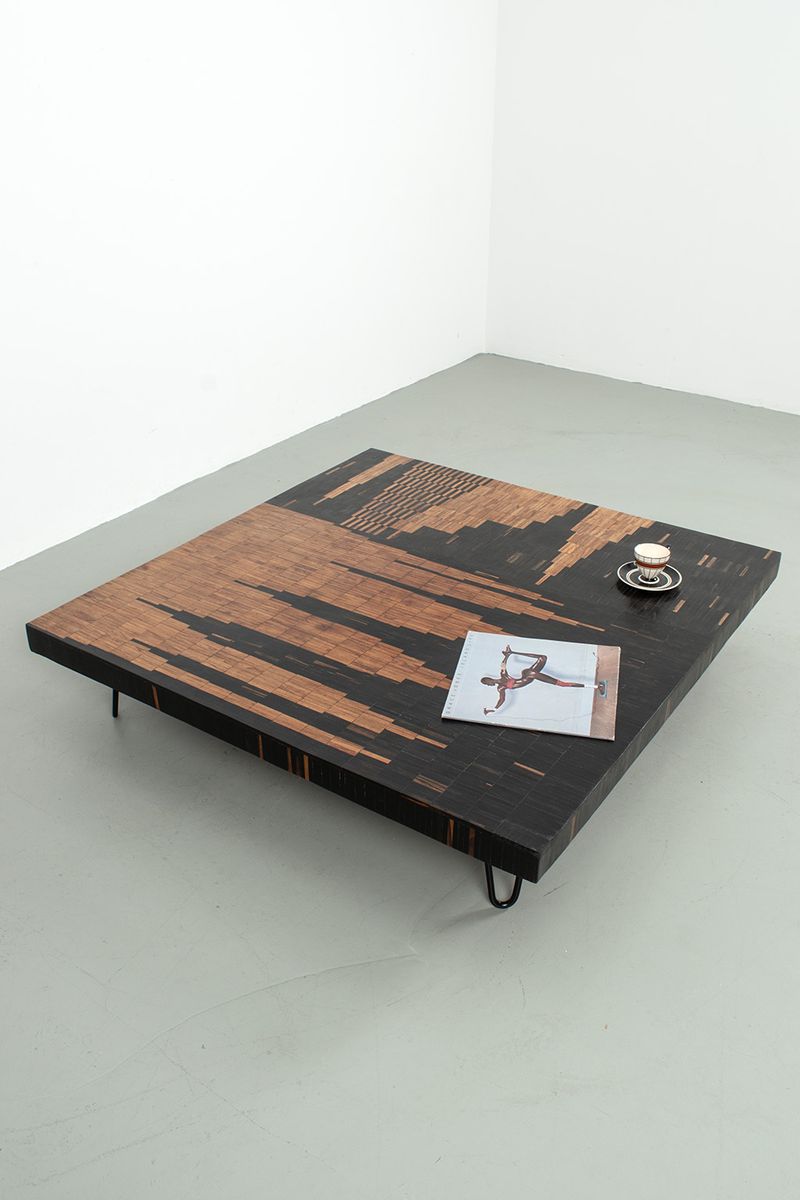 Salontafel Met Mozaïek In Hout image 4