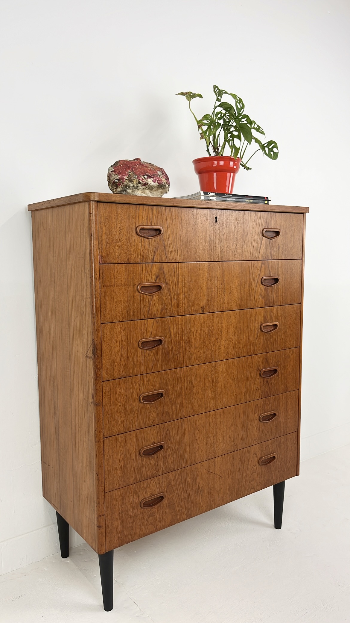 Scandinavisch Vintage Teak Fineren Ladekast Kalmar image 5