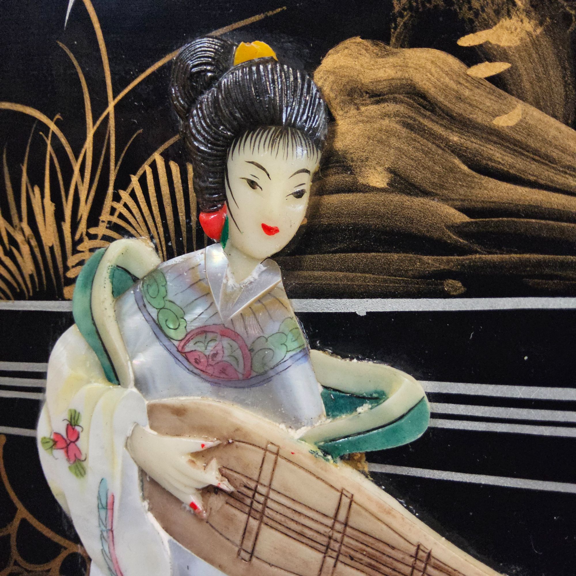Vintage Chinese Vitrinekast / Aziatische Kast / Chinoiserie / Oosterse Kast / Display Cabinet / Bohemian Kast image 17