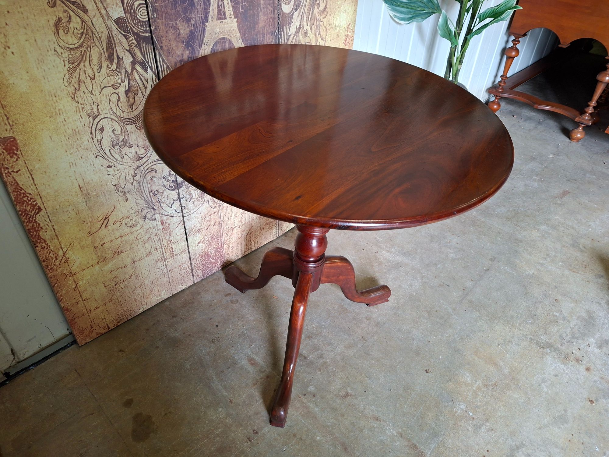 Klassieke Engelse Til Top Bijzettafel, Wijntafel, Whiskey Tafel, Afm, 75x75cm En 75cm Hoog. image 5