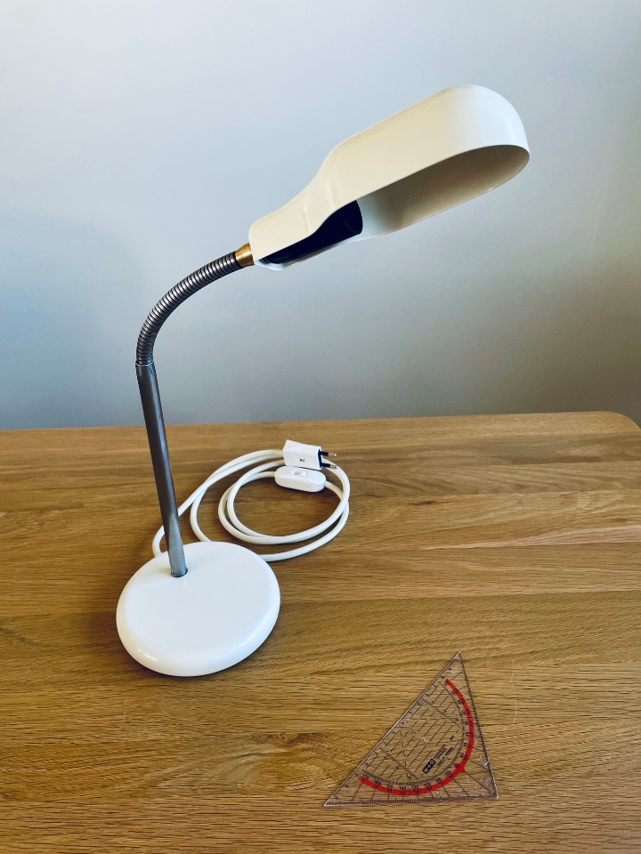 Vintage Witte Massive Bureaulamp image 5