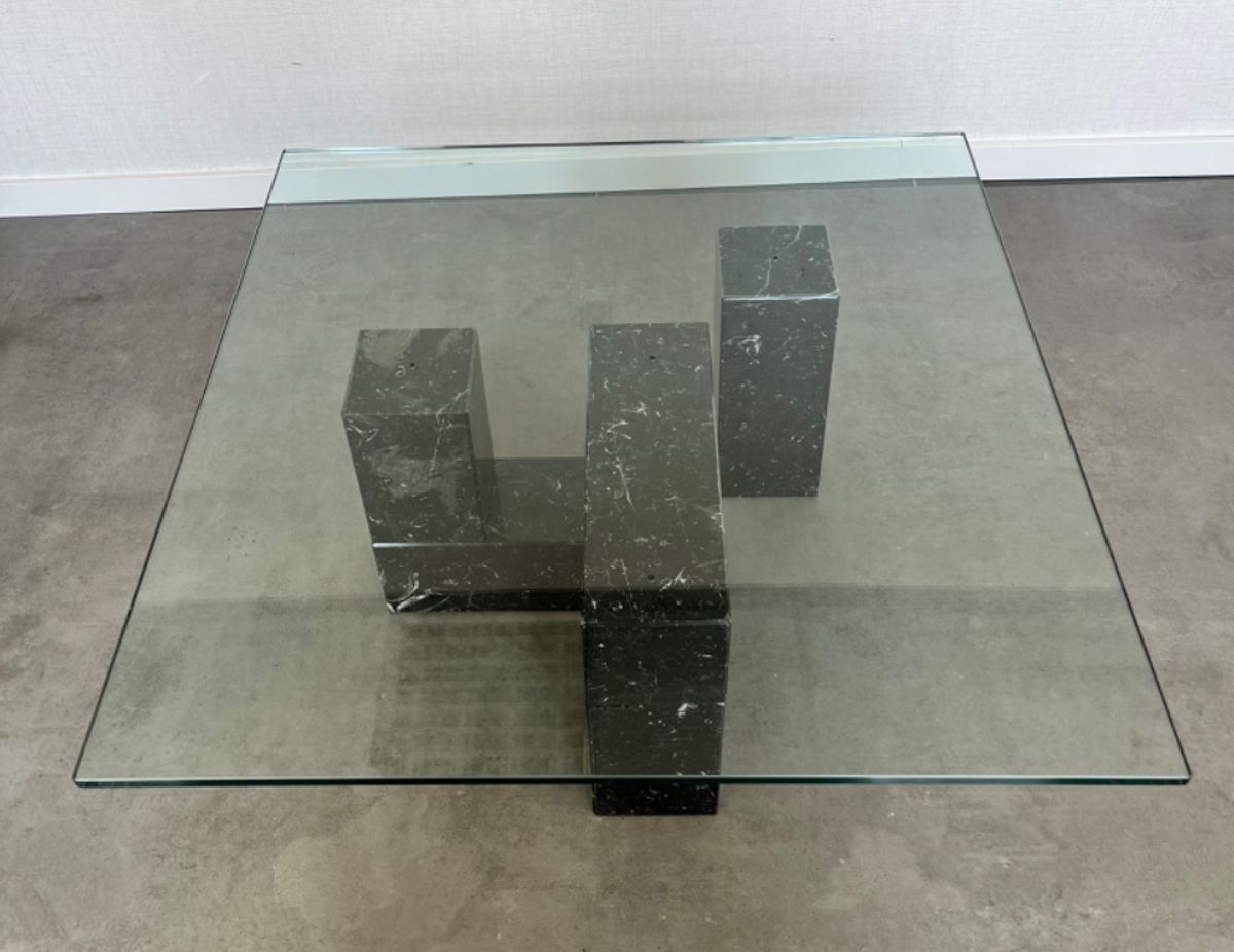 Vintage Modular Coffee Table Marble Glass Italy ‘70 image 9