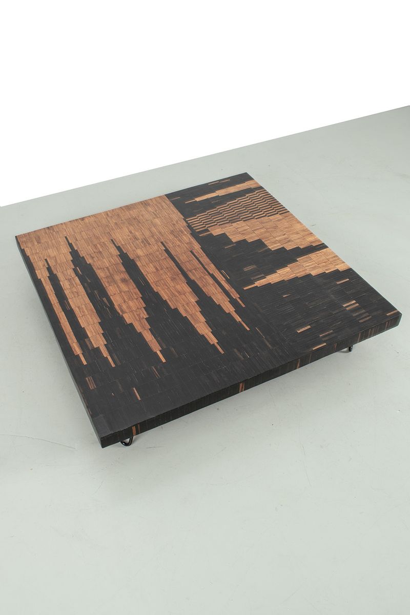 Salontafel Met Mozaïek In Hout image 10