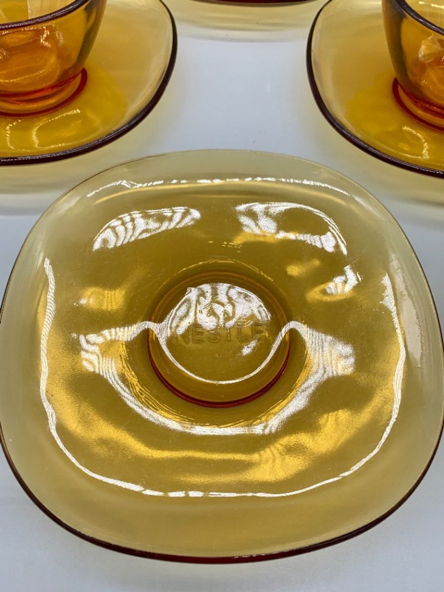 Set Nestle Kop En Schotel Amber Glas 8 Delig image 5