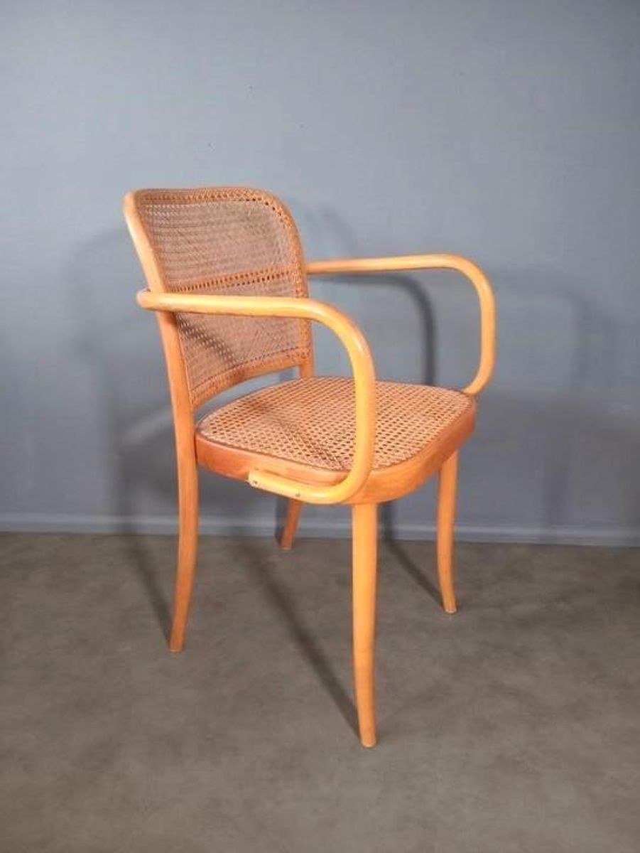 Thonet Ligna Stoeltje Beukenhout Webbing 60s Vintage image 3
