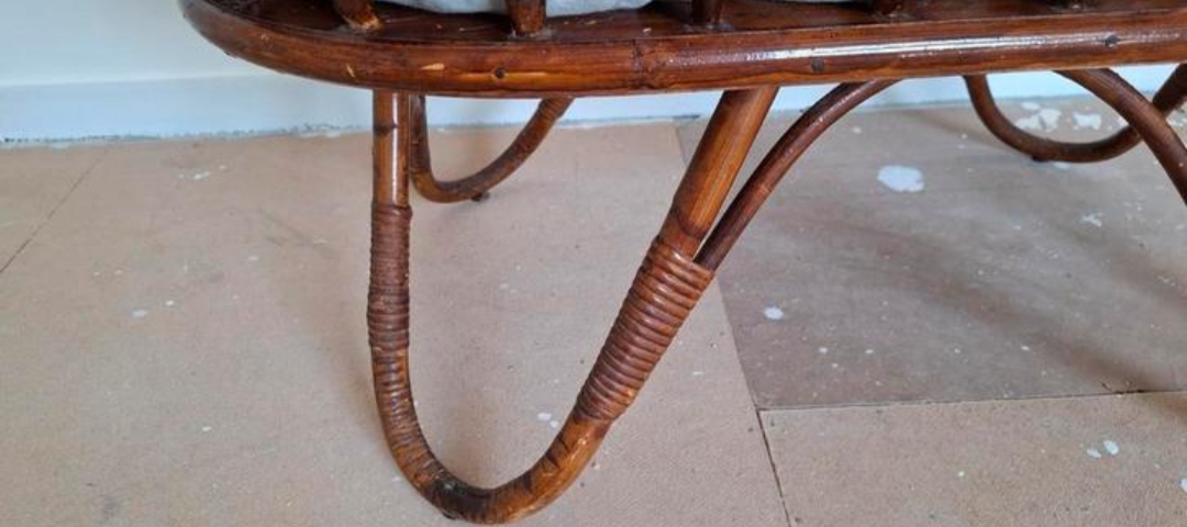 Vintage Rotan Wieg Met Stang, Sfeervol En Uniek, Jaren '70 image 5