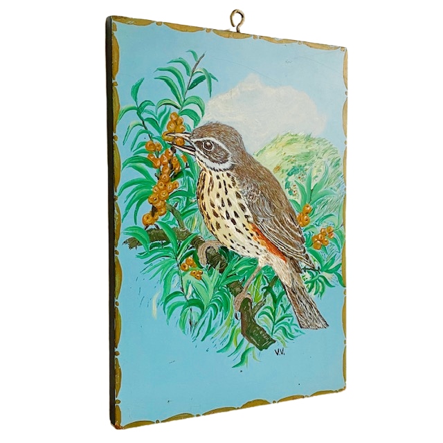 Vintage Vogel Schilderij Mus Olieverf image 2