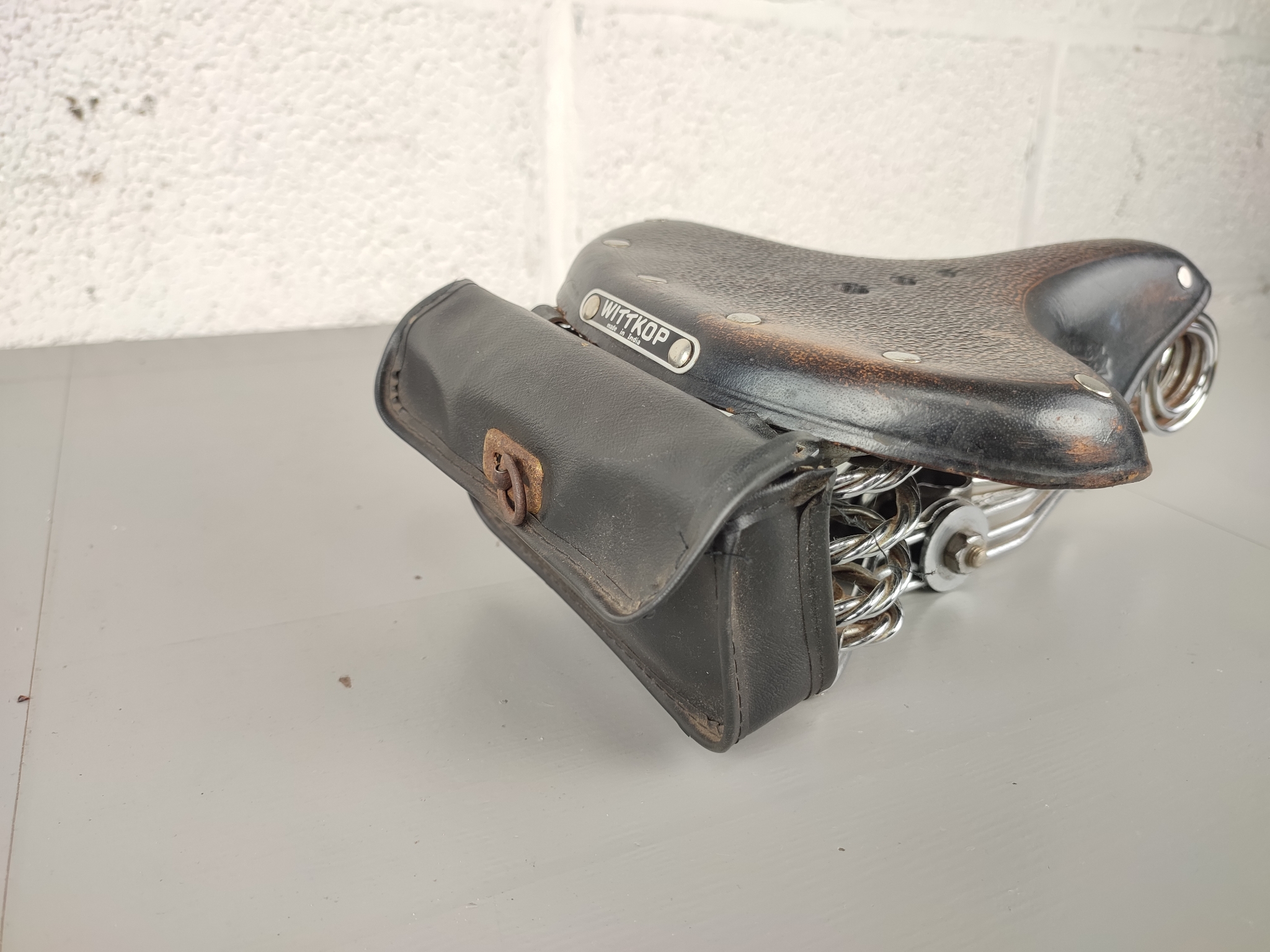 Vintage Lederen Fietszadel image 6