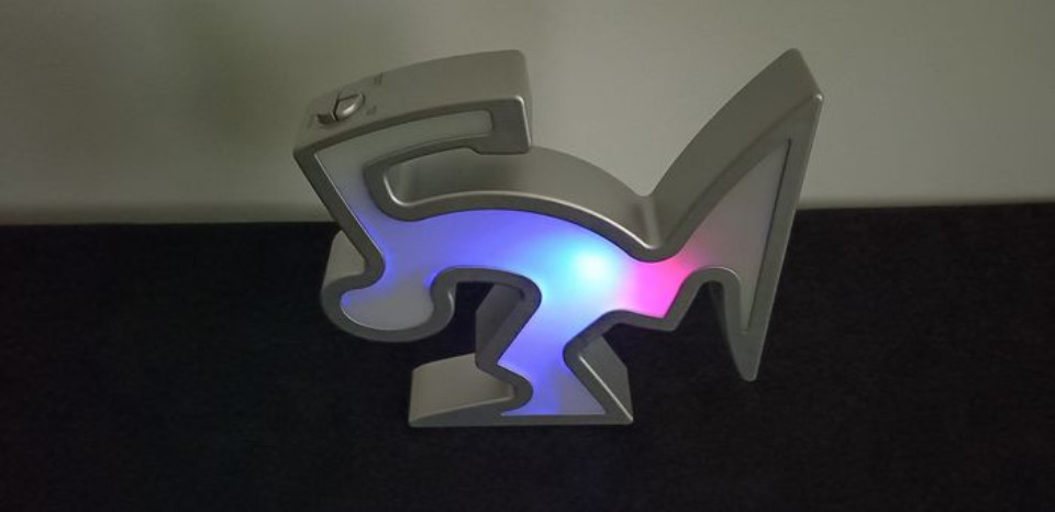 Keith Haring La Linea Lamp Osvaldo Cavandoli Zilver (nieuw In Originele Verpakking) image 20