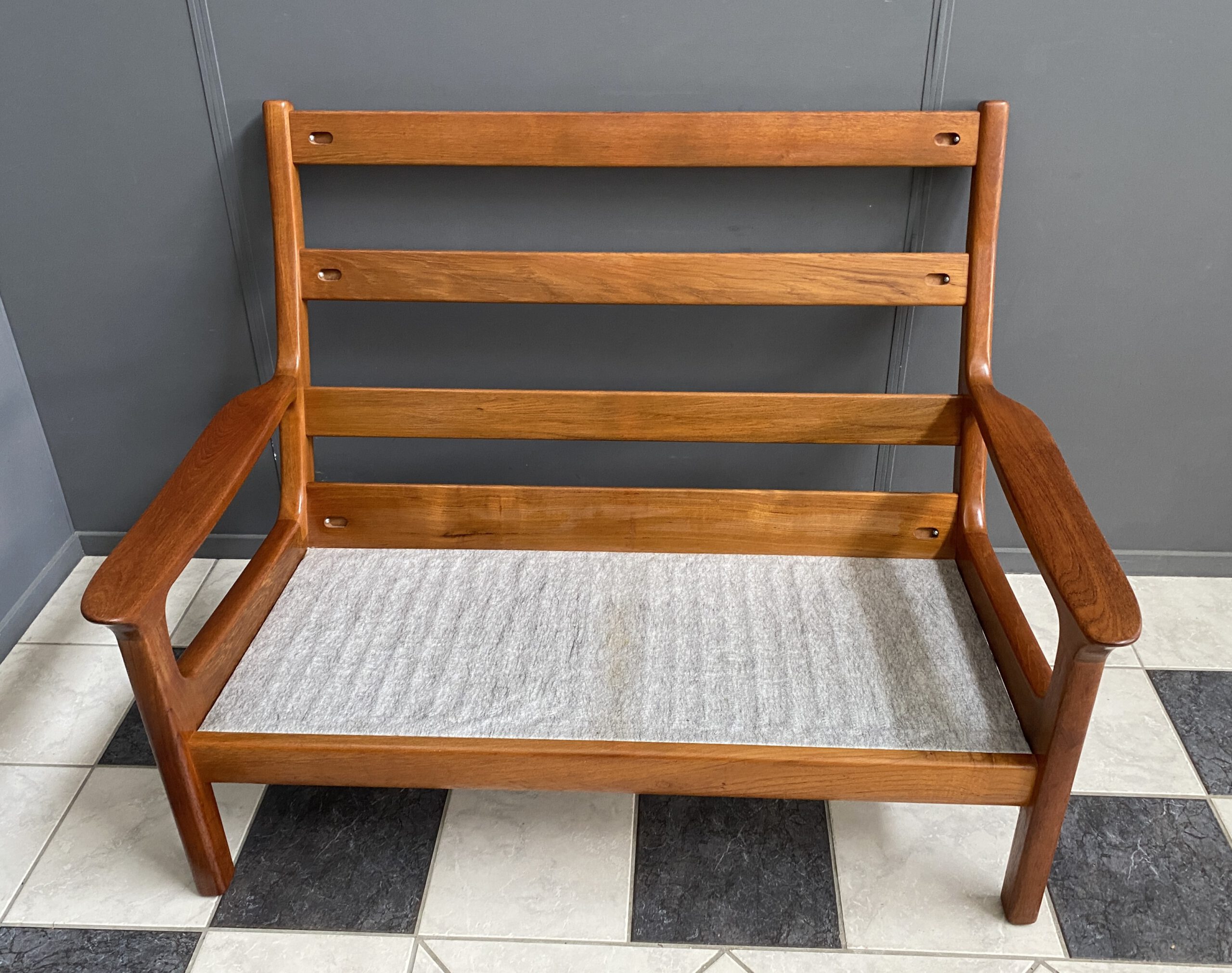 Teak 2 Seat Sofa By Juul Kristensen For Glostrup Denmark image 6