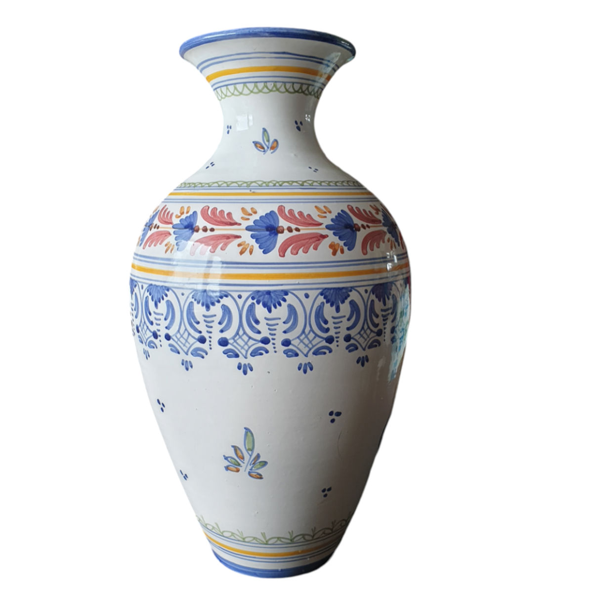 Vintage Talavera Spaans Aardewerk Vaas Prachtig Beschilderd image 3