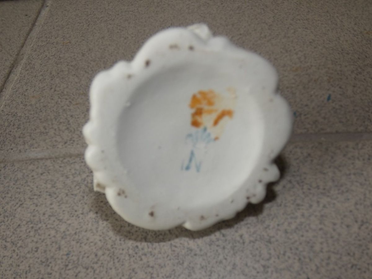 Paar Capodimonte Rozenkandelaars. image 4