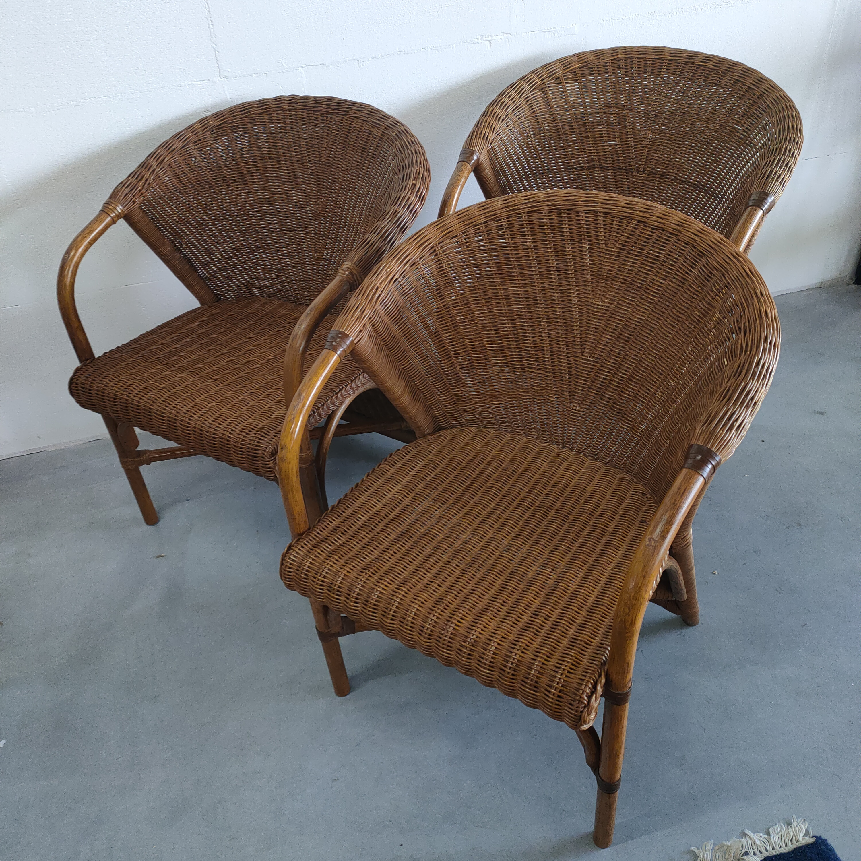 Vintage Jaren 70 Rohé Design Rotan/pitriet Fauteuil/stoel(en) image 16