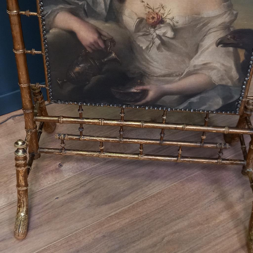 Schitterende Sleets Verguld Antiek Haardscherm image 7