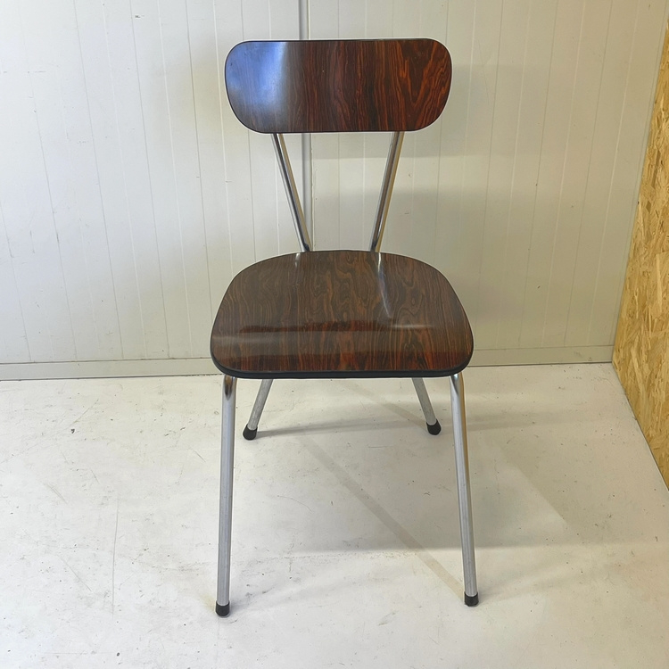 Vintage Keukenstoel Rosewood Formica Sixties image 4