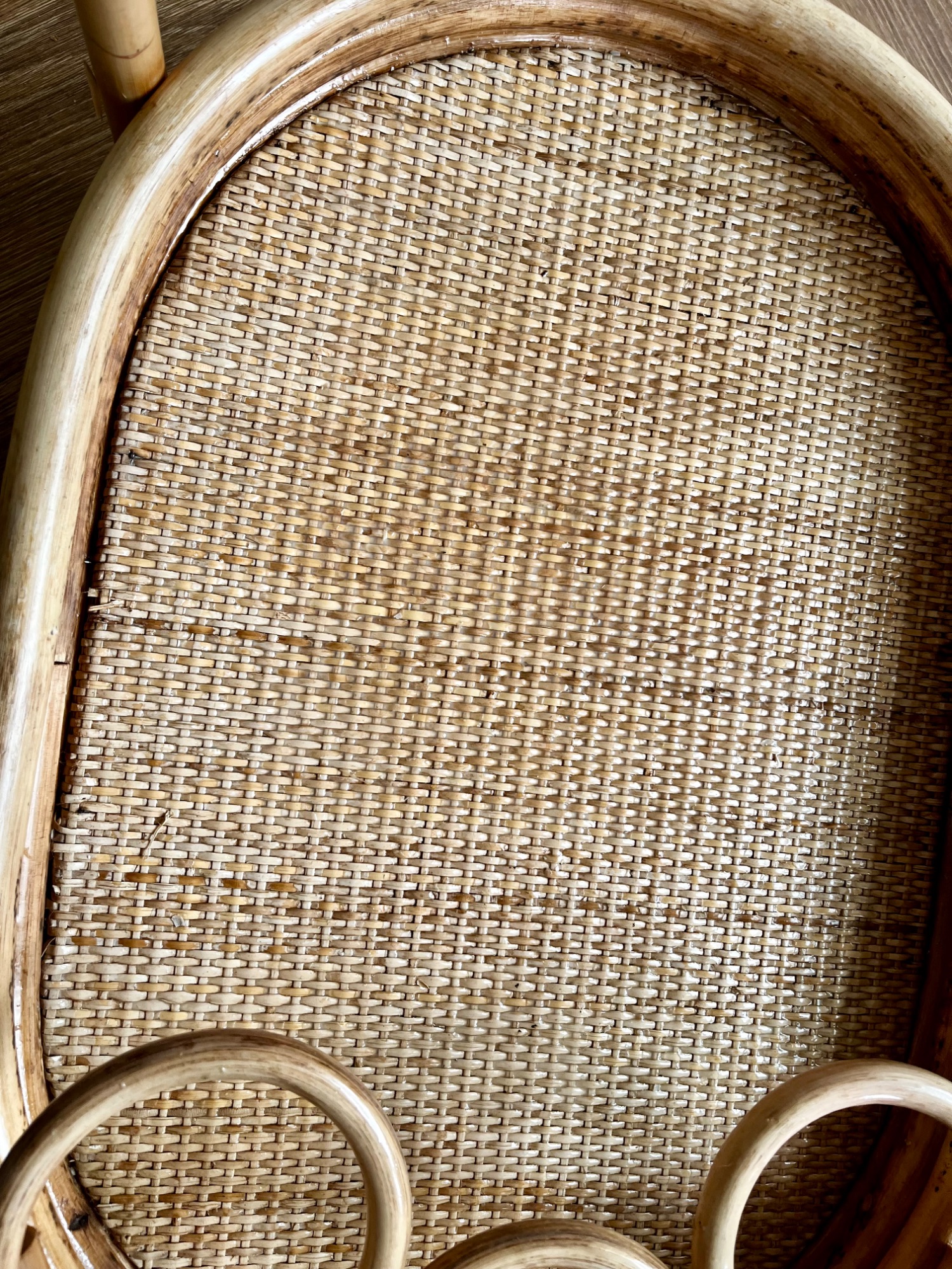 Vintage Bamboe-rotan Serveer Trolley image 13