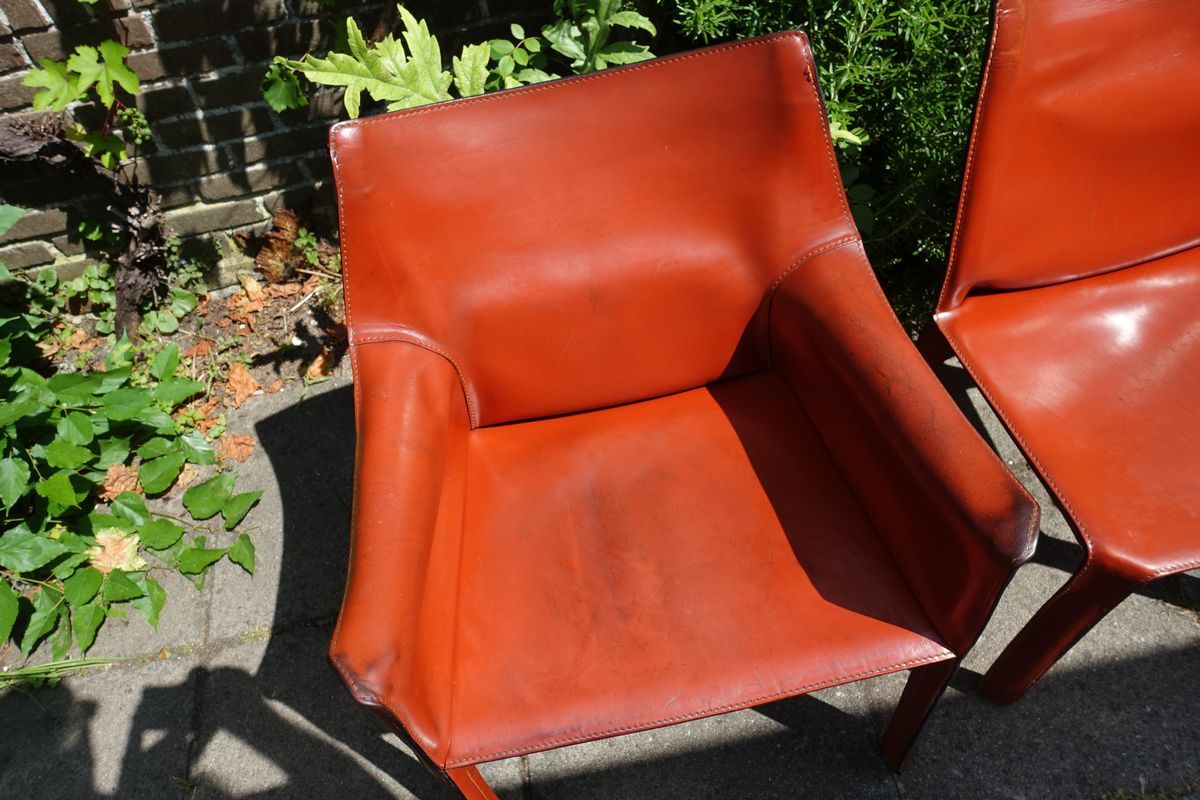 Mario Bellini Diner Chairs Cassina 1970’s Cab 412 & 413 image 12