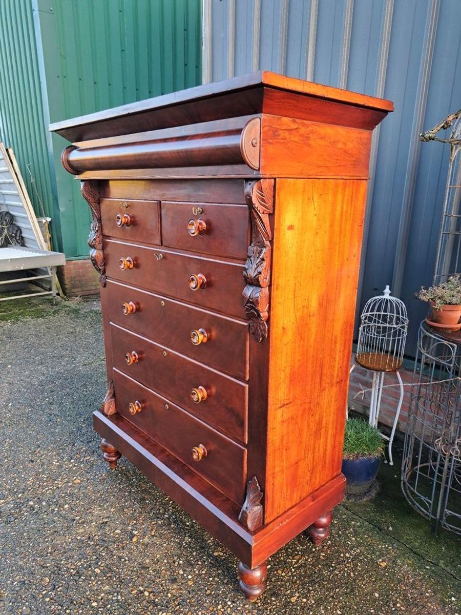 Fraaie Antieke Schotse Ladekast, Commode Licht Verkleuring R image 4
