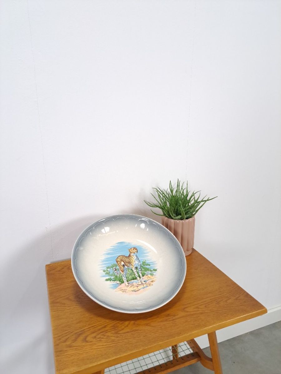 Vintage Porseleinen Schaal Cheetah Italy image 2
