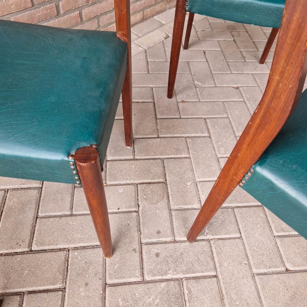 Set 4 Vintage Stoelen Deense Stoelen Jaren 60 image 5