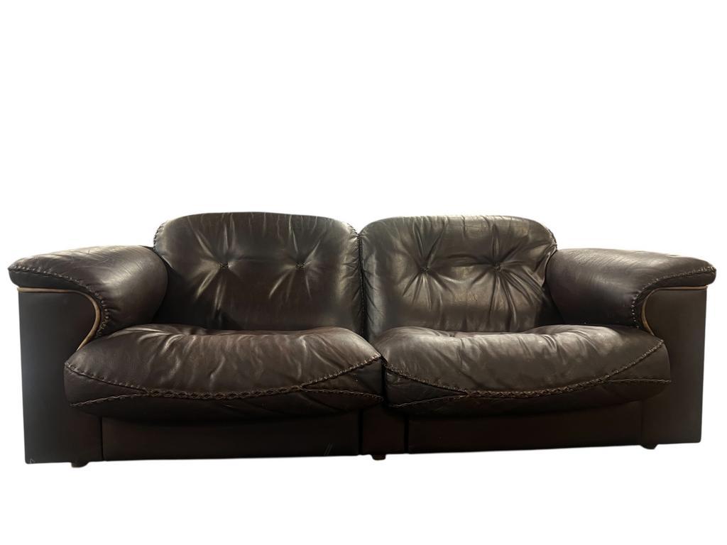 Vintage Chocoladebruine Lederen Tweezit Ds101 Door De Dede image 10