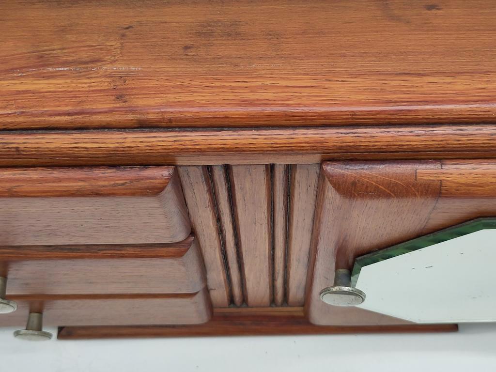 Vintage Houten Art Deco Kastje Medicijnkastje Hout image 4