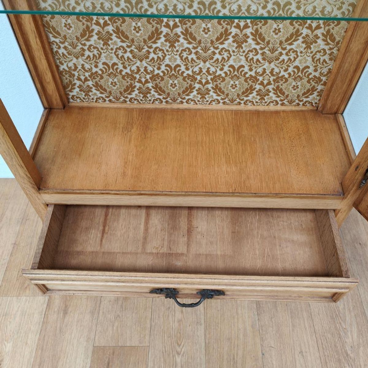 Antieke Vintage Houten Vitrinekast Wandkast Servieskast Kast image 9