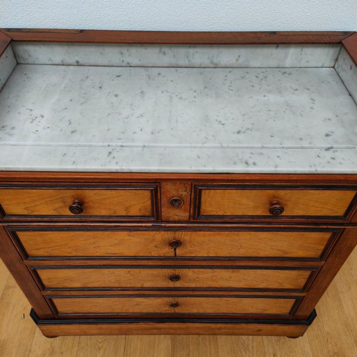 Vintage Frans Dressoir Commode Ladekast Met Marmer Blad 505 image 10