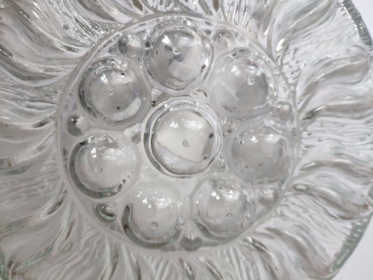 Vintage Plafondlamp Plafonnière Wandlamp Glas Organisch image 9