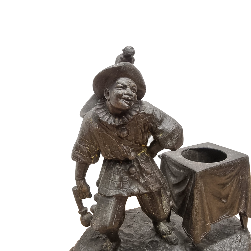 Antiek Inktstel Met Pierrot En Aapje image 7